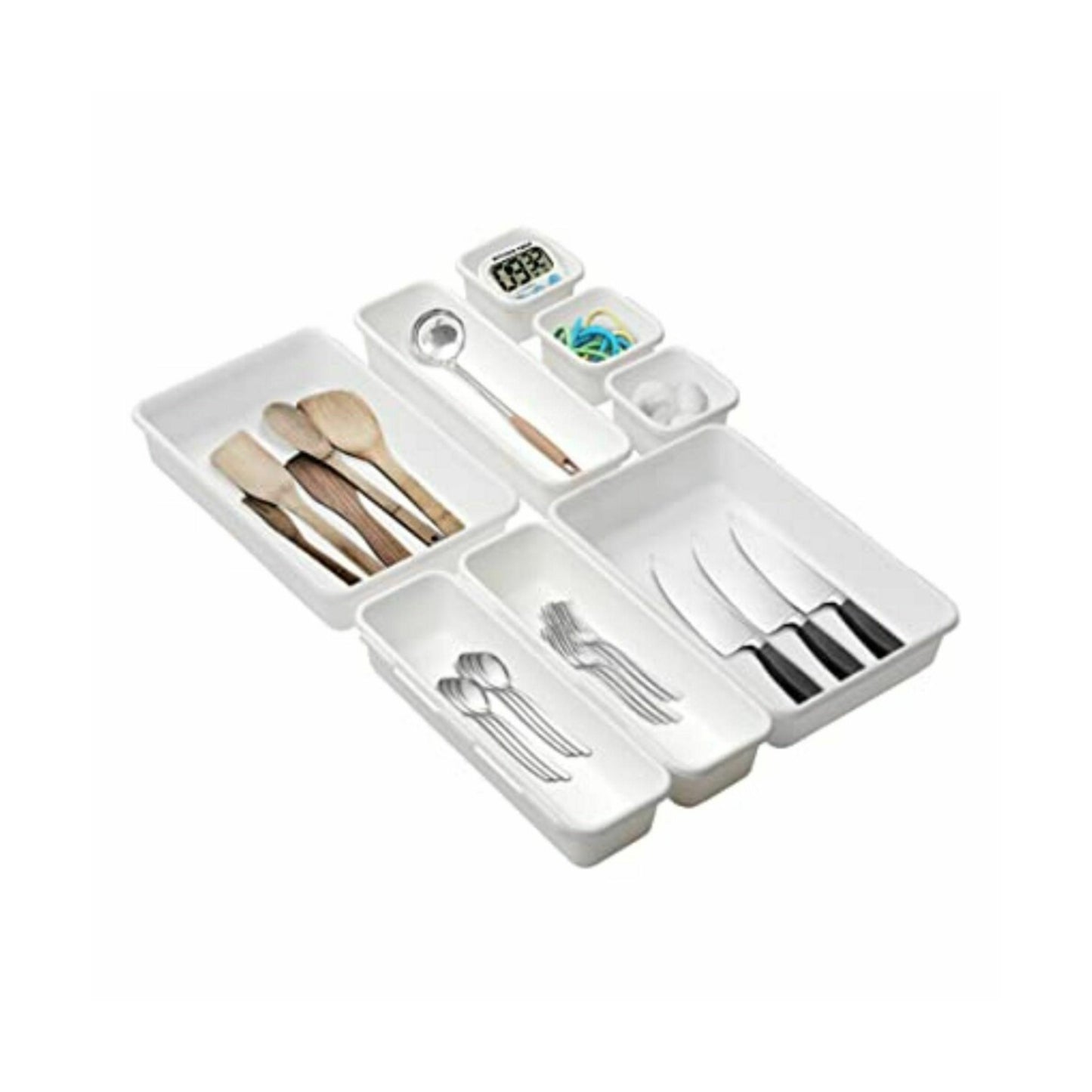 Organisateur de Tiroir Modulable XXL – 8 Compartiments Ajustables