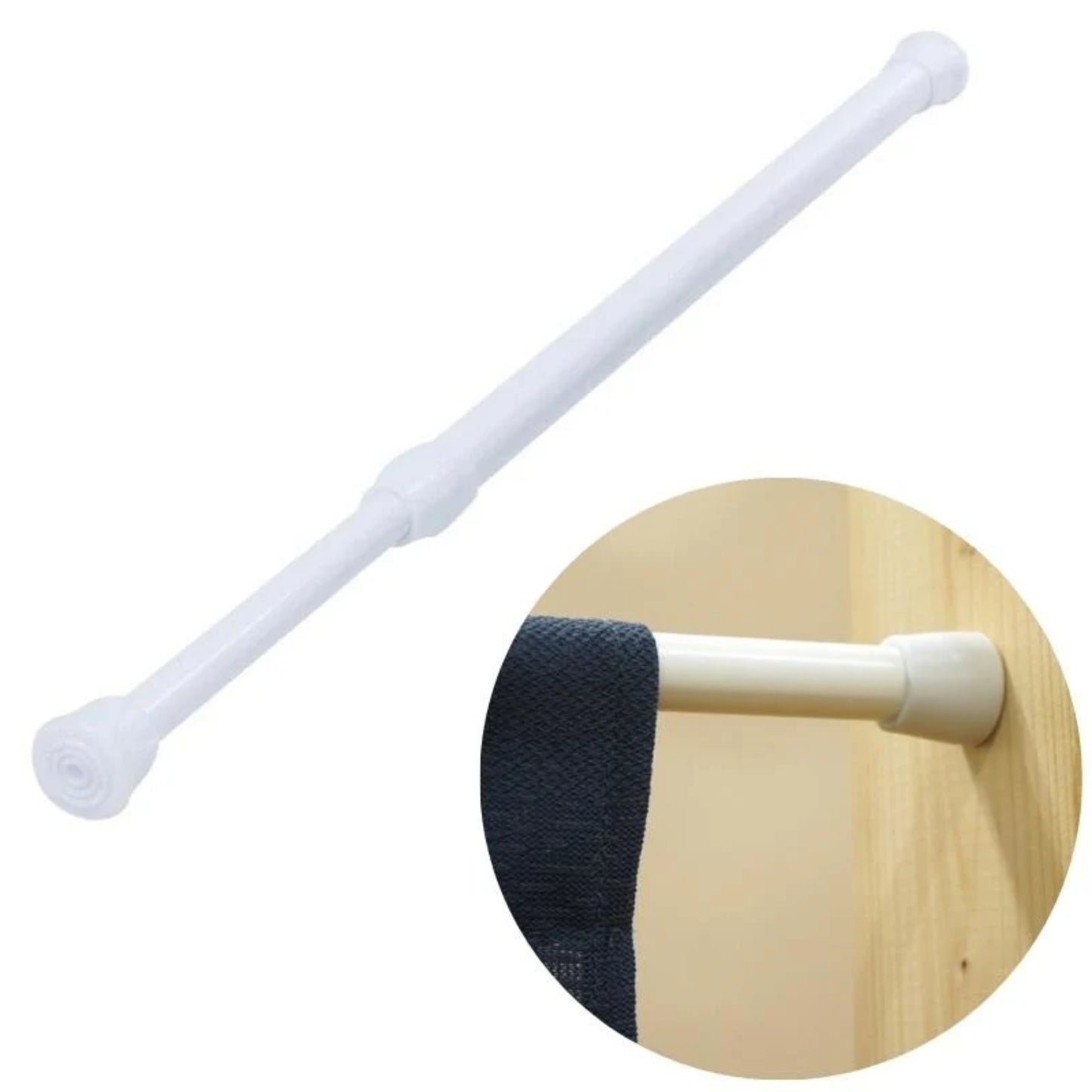 Tringle de Douche Télescopique 70–120 cm – Fixation Pression