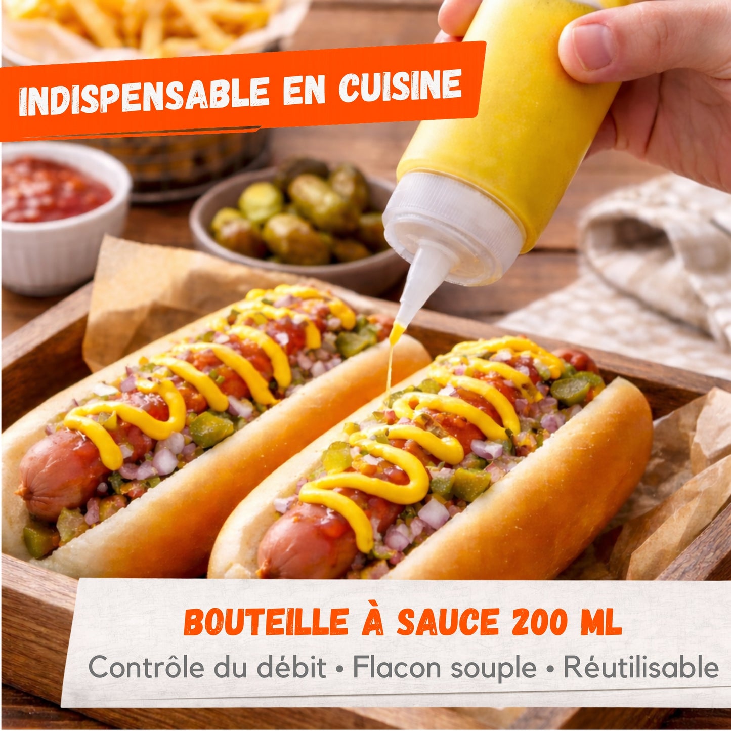 Bouteille à Sauce 200 ml – Flacon Souple avec Embout Précision