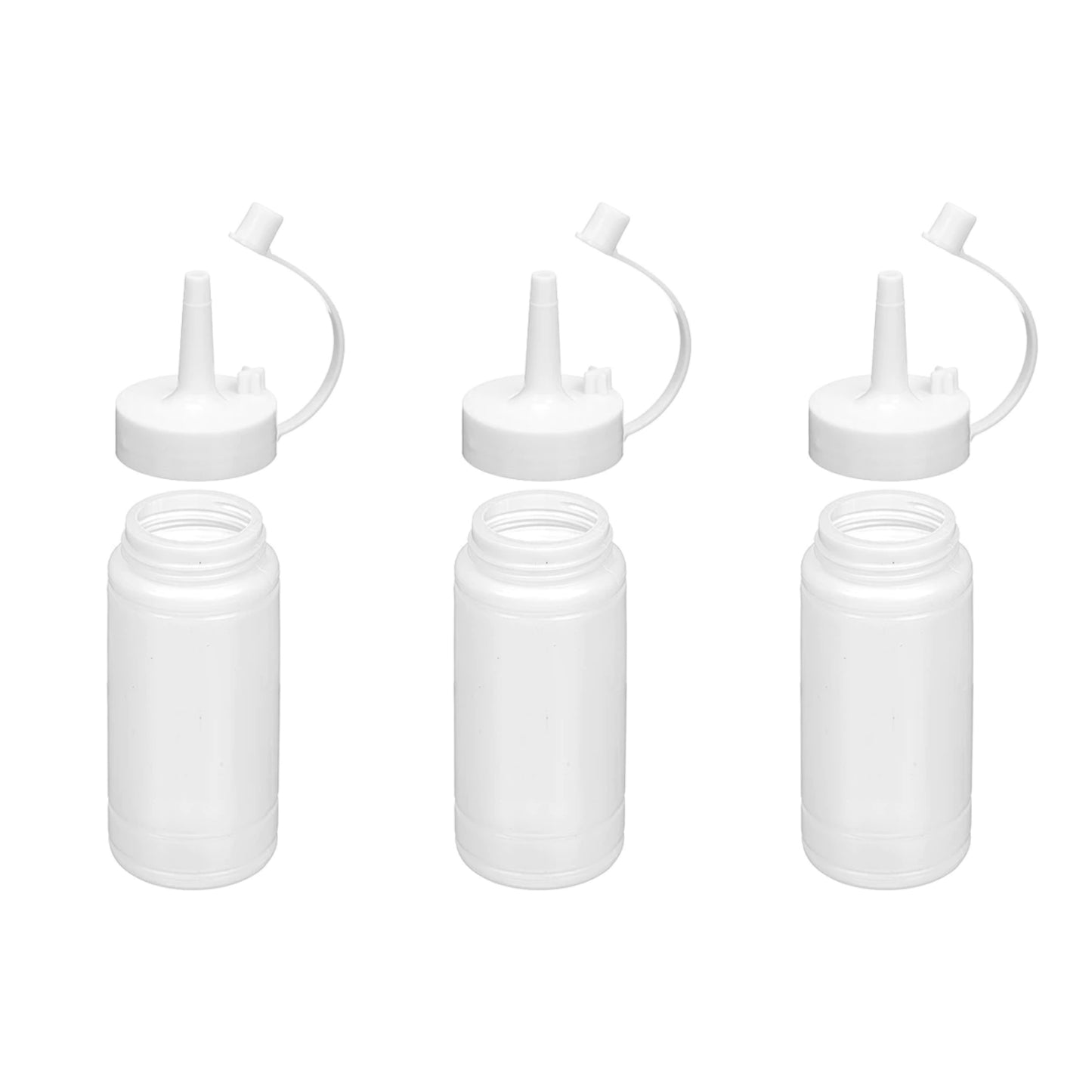 Lot de 3 Bouteilles à Sauce 146 ml – Flacons Souples avec Embout Précision