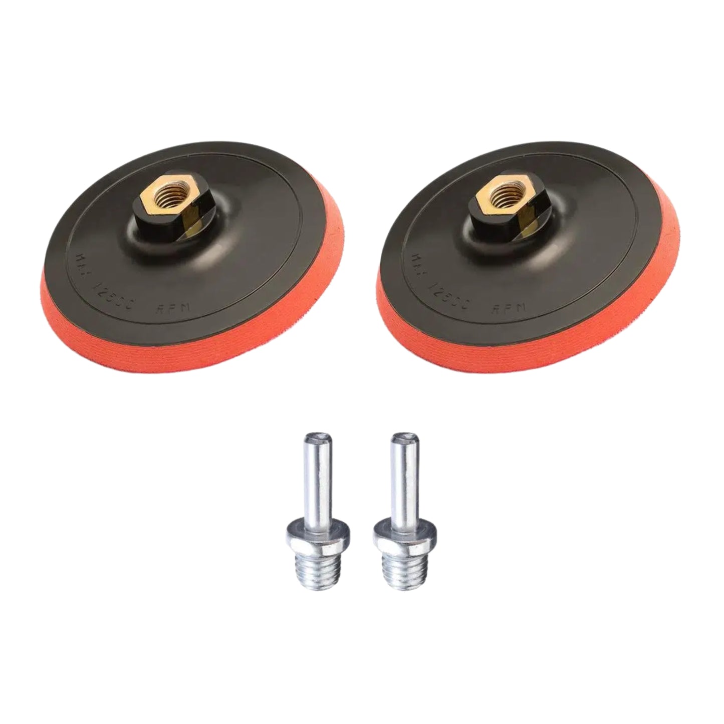 Lot de 2 Plateaux de Ponçage 125 mm avec Adaptateur