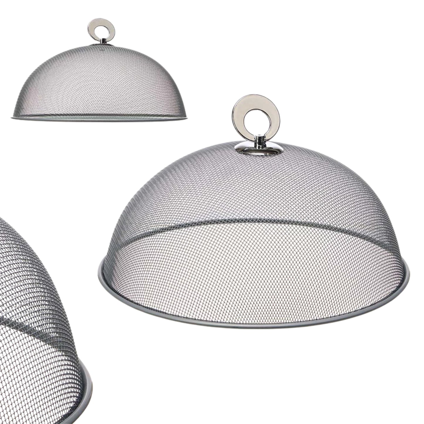 Cloche Alimentaire 25 cm Anti-Insectes – Couvercle Grille Métal