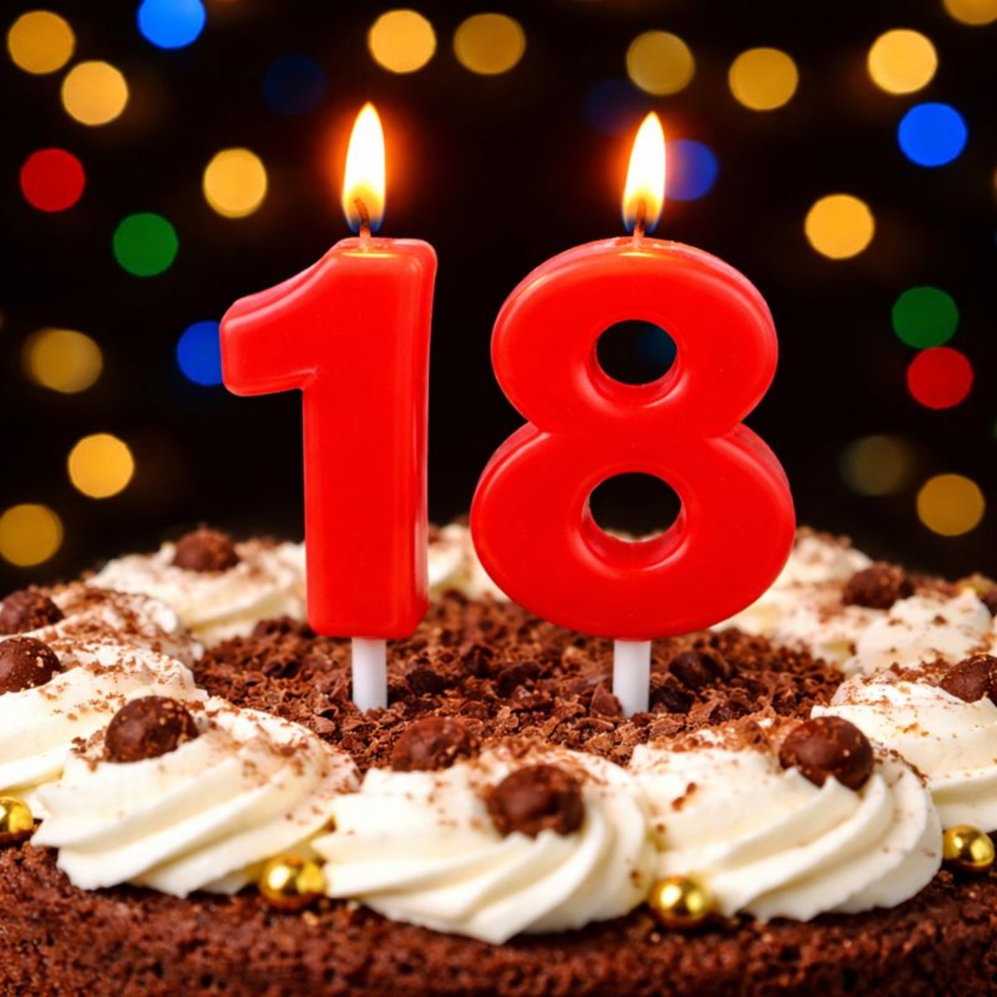 Bougie Anniversaire Chiffre 8 Rouge – 8,3 cm