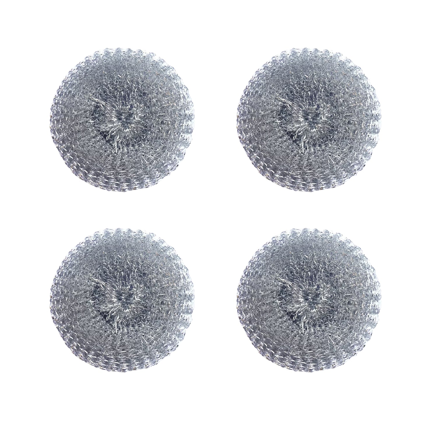 Lot de 4 Éponges Métalliques – 10 cm – Nettoyage Intensif