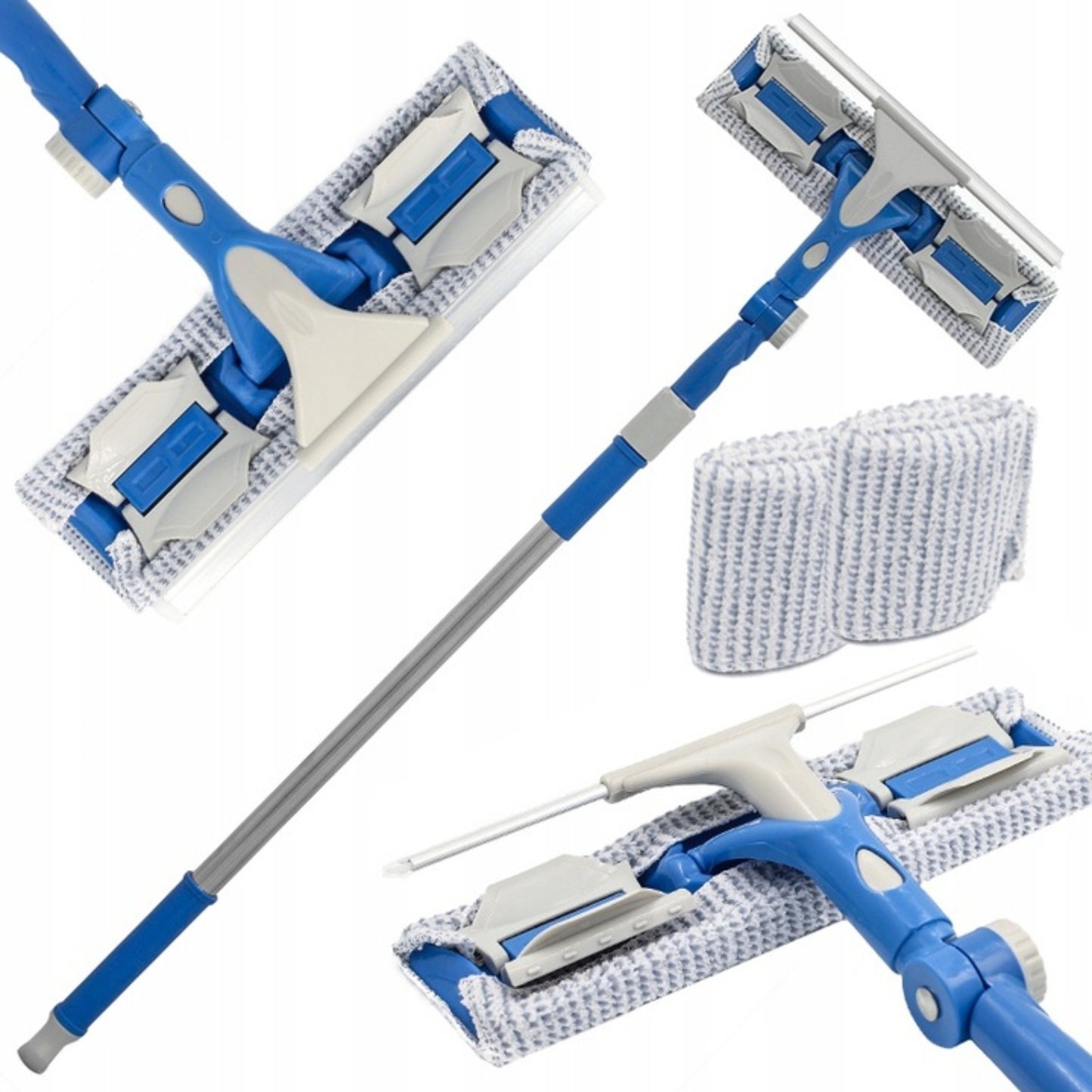 Lave-Vitre Télescopique avec Microfibre et Raclette – 145 cm