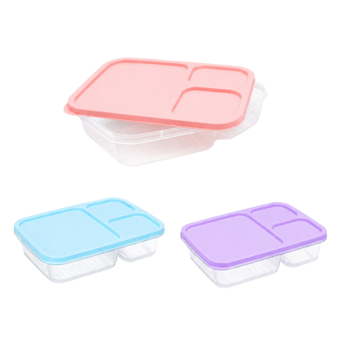 Lunch Box 3 Compartiments 1,2 L – Couleur Aléatoire