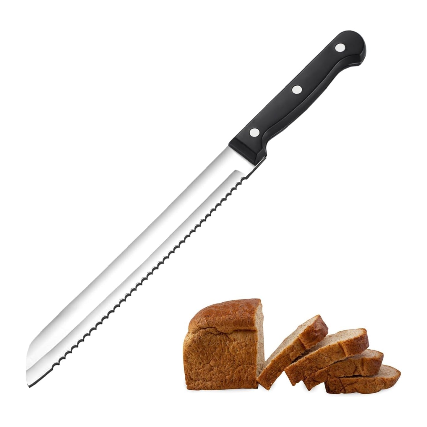 Couteau à Pain Dentelé 18 cm – Acier Inoxydable