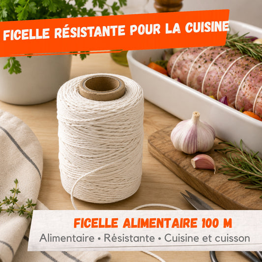 Ficelle Alimentaire 100 m – Fil de Cuisine Résistant