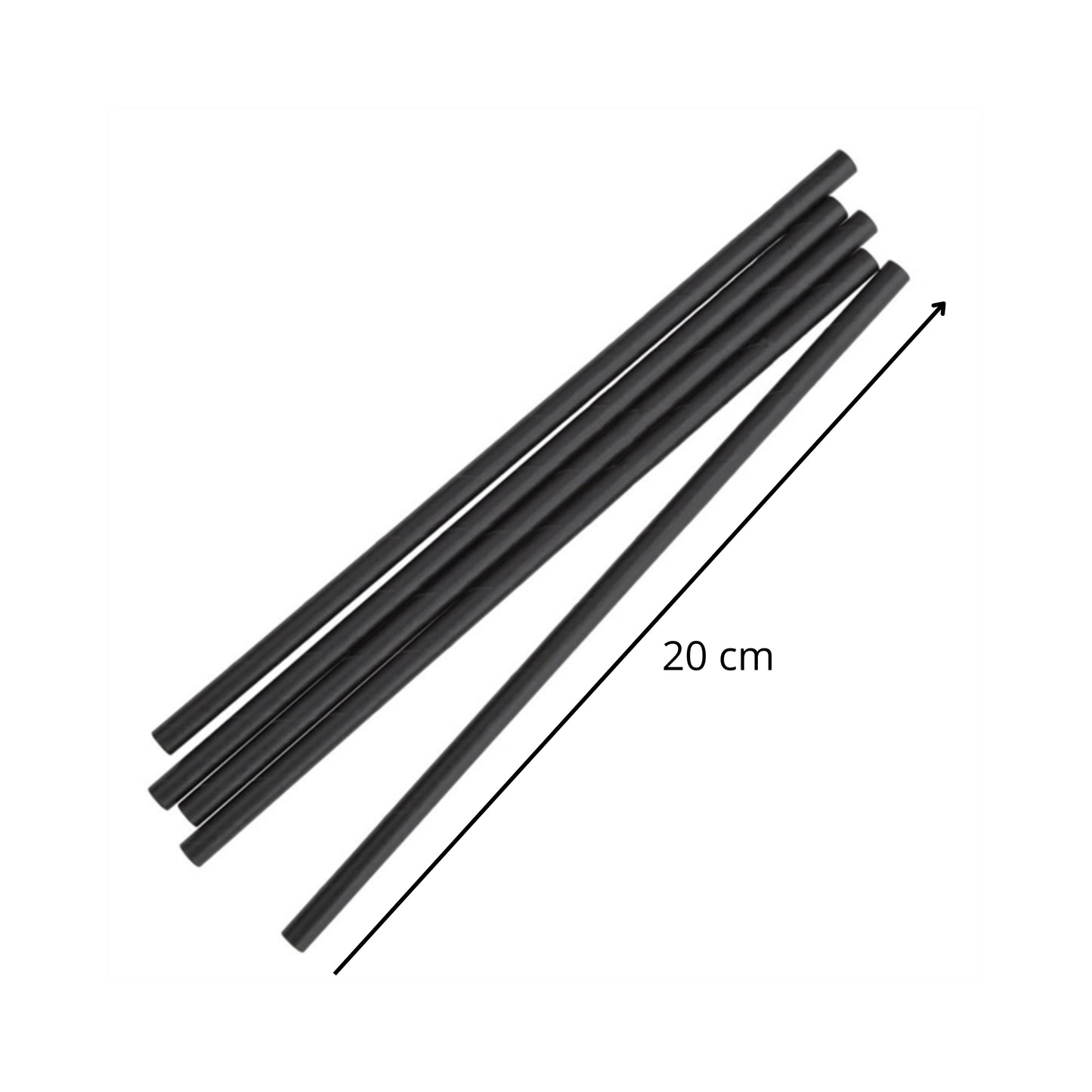 Lot de 25 Pailles en Carton 20 cm – Couleur Aléatoire