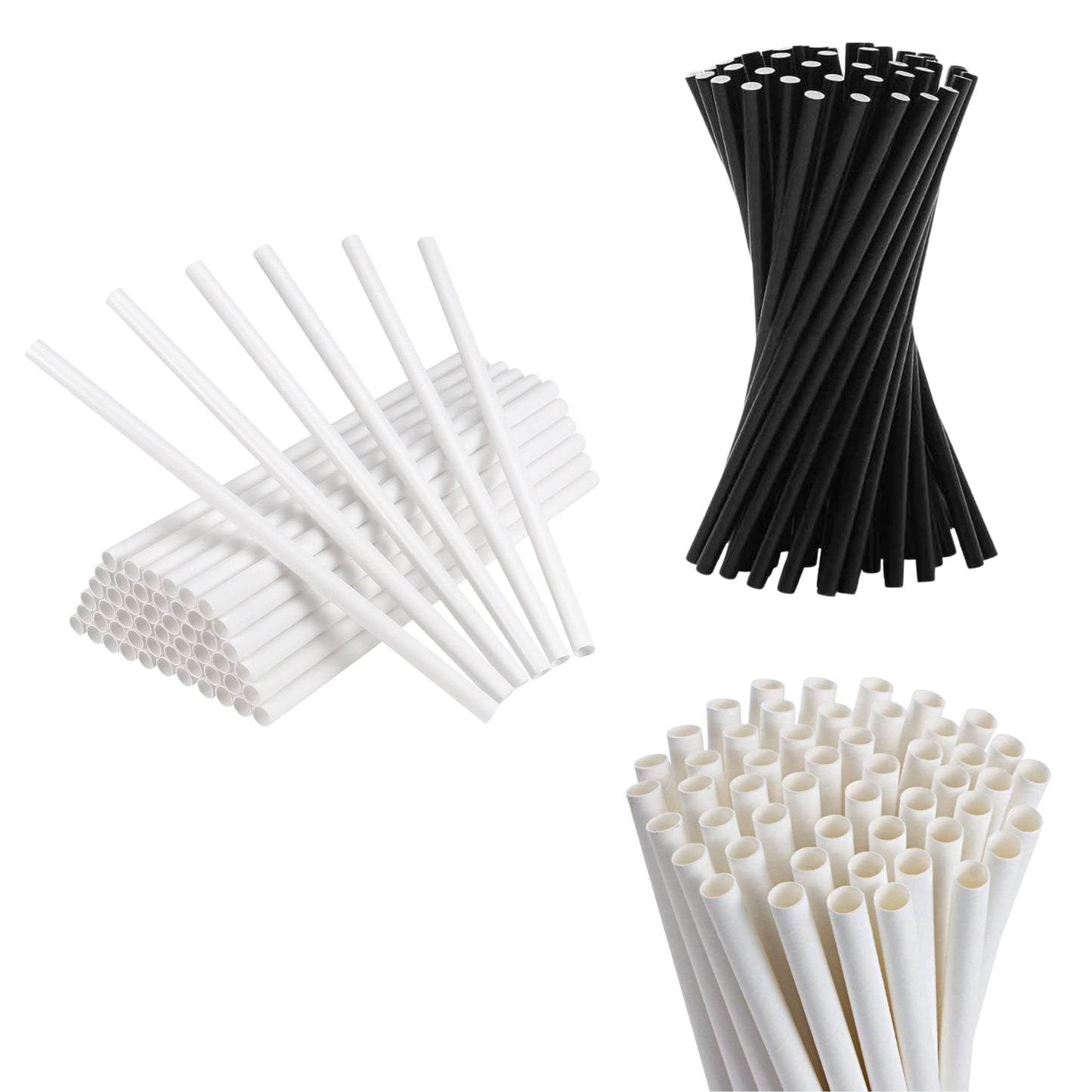 Lot de 25 Pailles en Carton 20 cm – Couleur Aléatoire