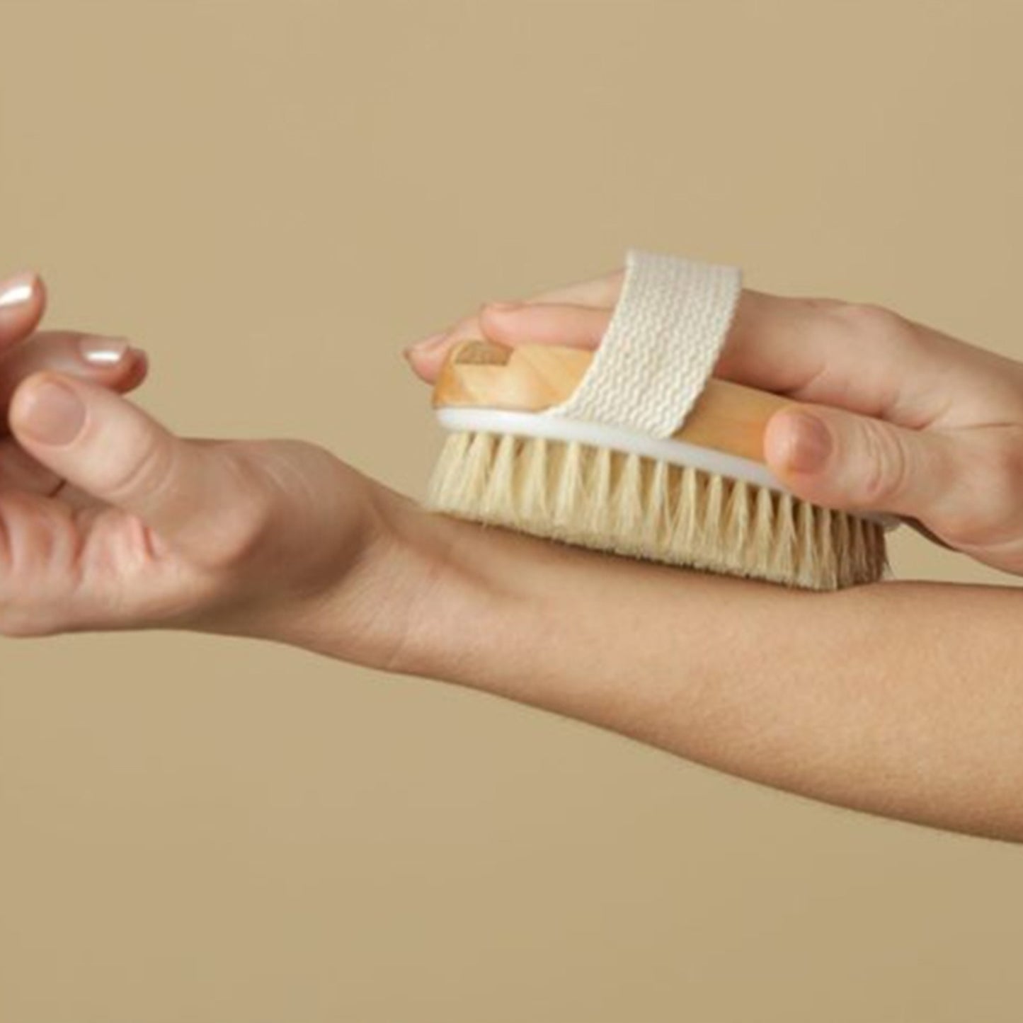 Brosse de Massage Corps – Poils Naturels avec Sangle
