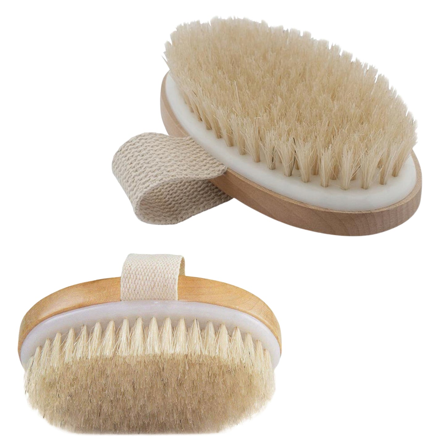 Brosse de Massage Corps – Poils Naturels avec Sangle