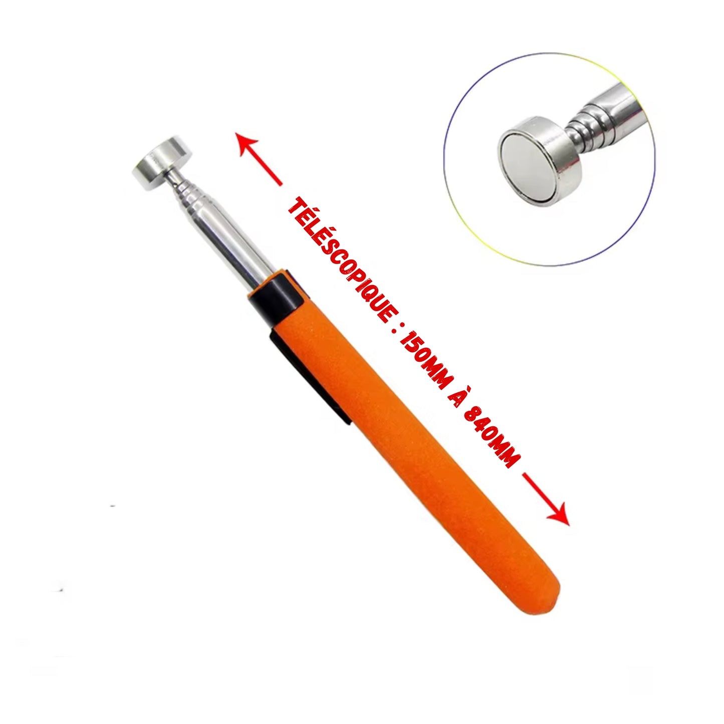 Aimant Télescopique Puissant – Récupérateur Extensible 15-84 cm
