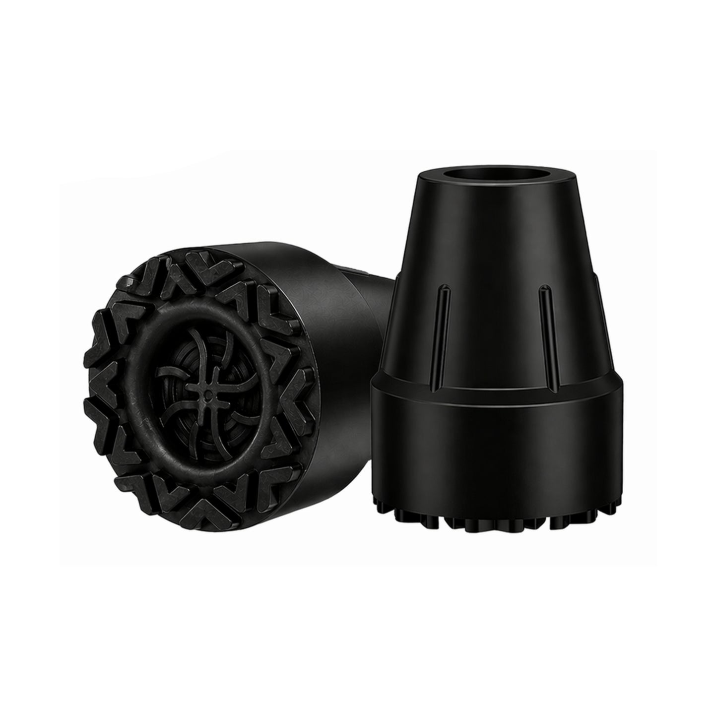 Lot de 2 Embouts de Canne 19 mm – Patins Antidérapants Noir