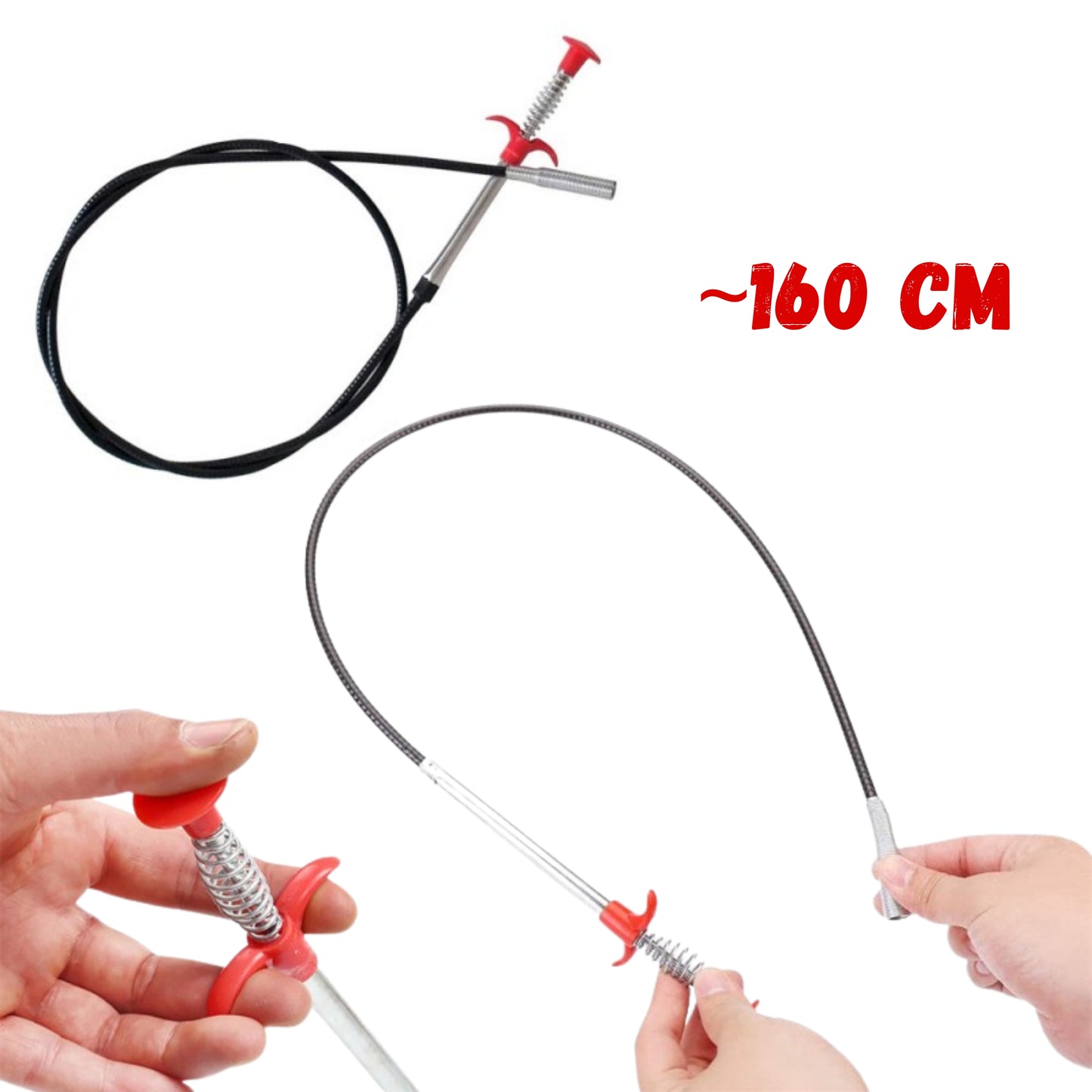 Déboucheur Canalisation 160 cm – Furet Flexible à Griffes
