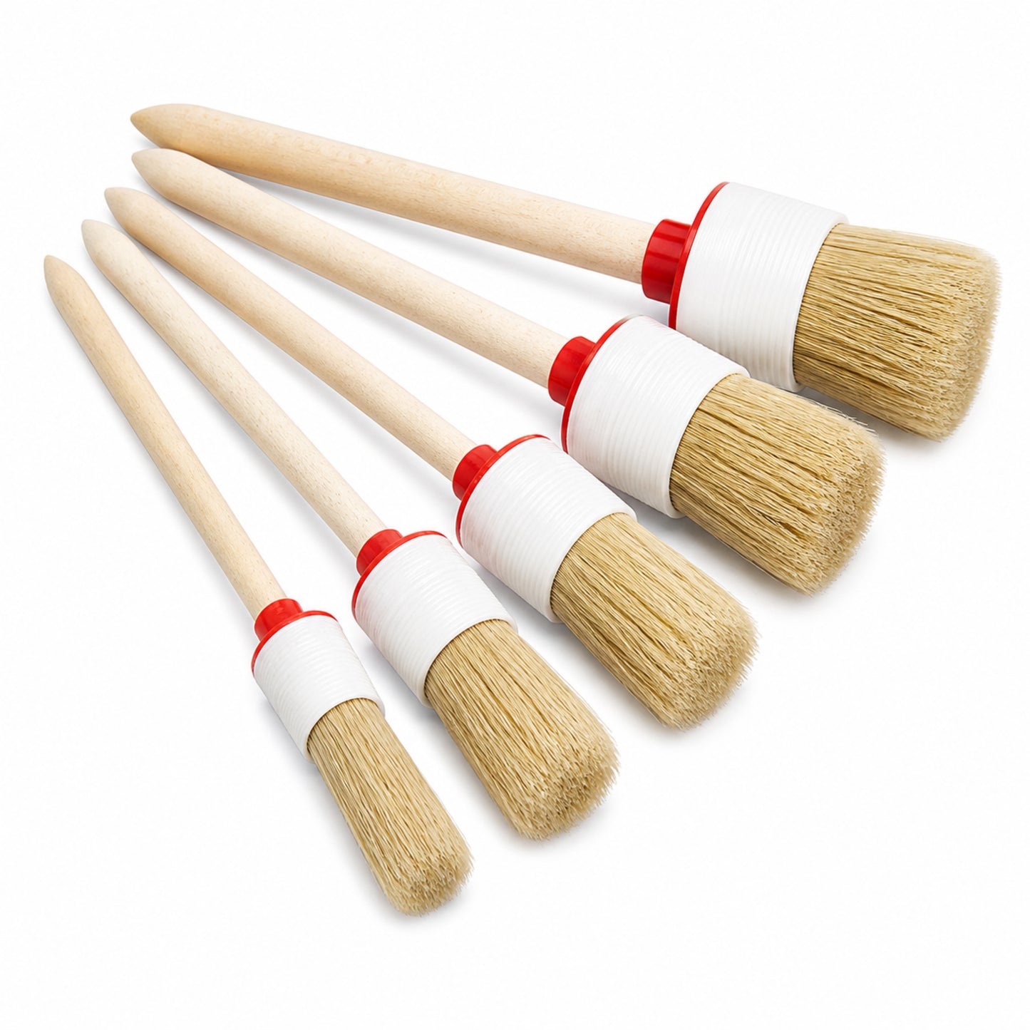 Lot de 5 Pinceaux Ronds – Peinture Précision en Bois