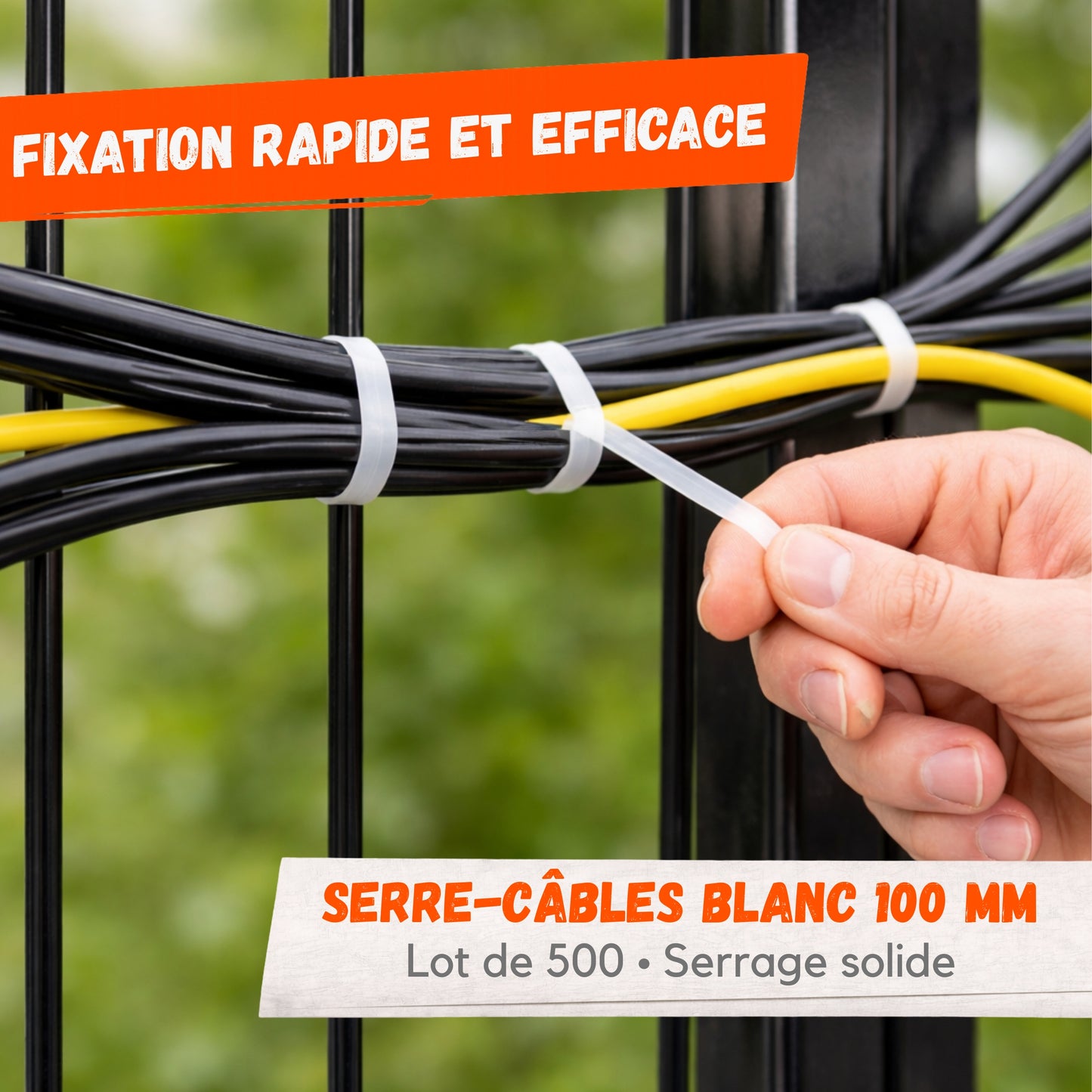 Serre-Câbles Blanc 100 mm – Lot de 500