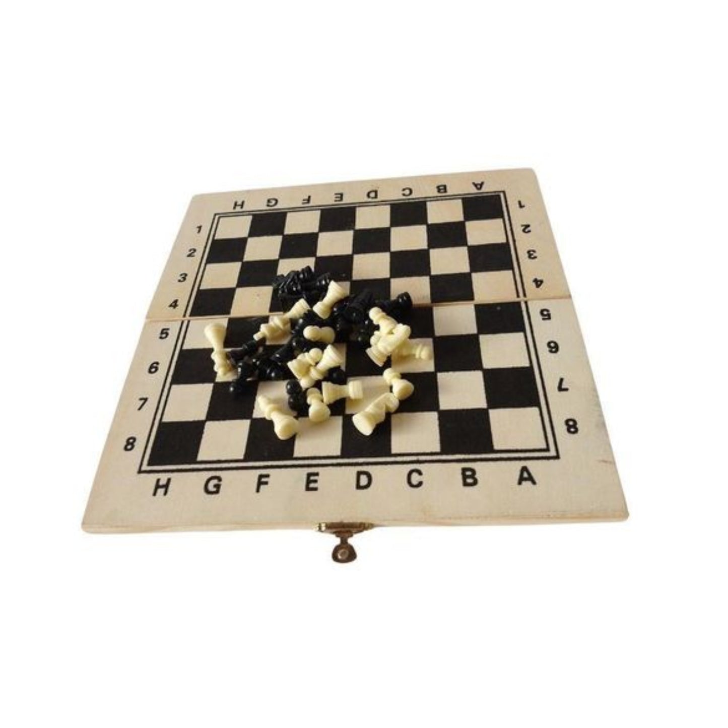 Jeu d’Échecs en Bois Pliable 21 x 21 cm