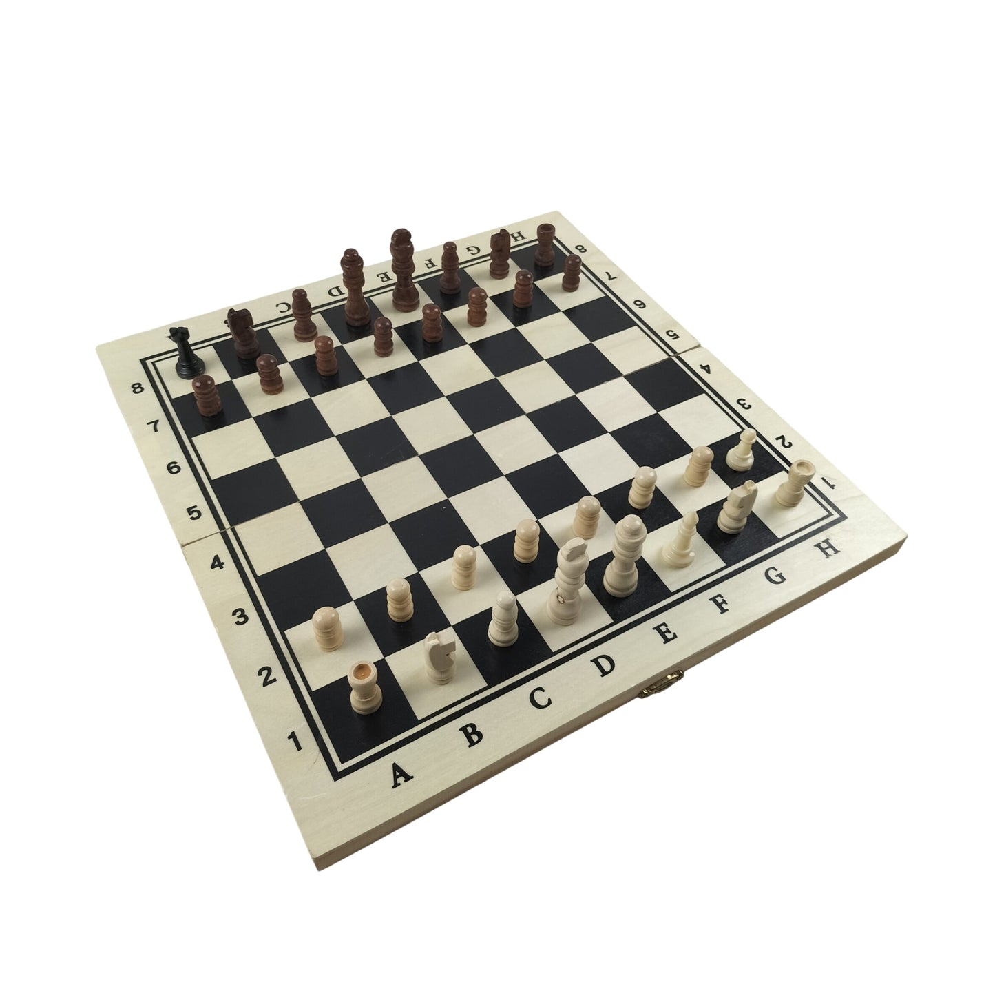 Jeu d’Échecs en Bois Pliable 21 x 21 cm