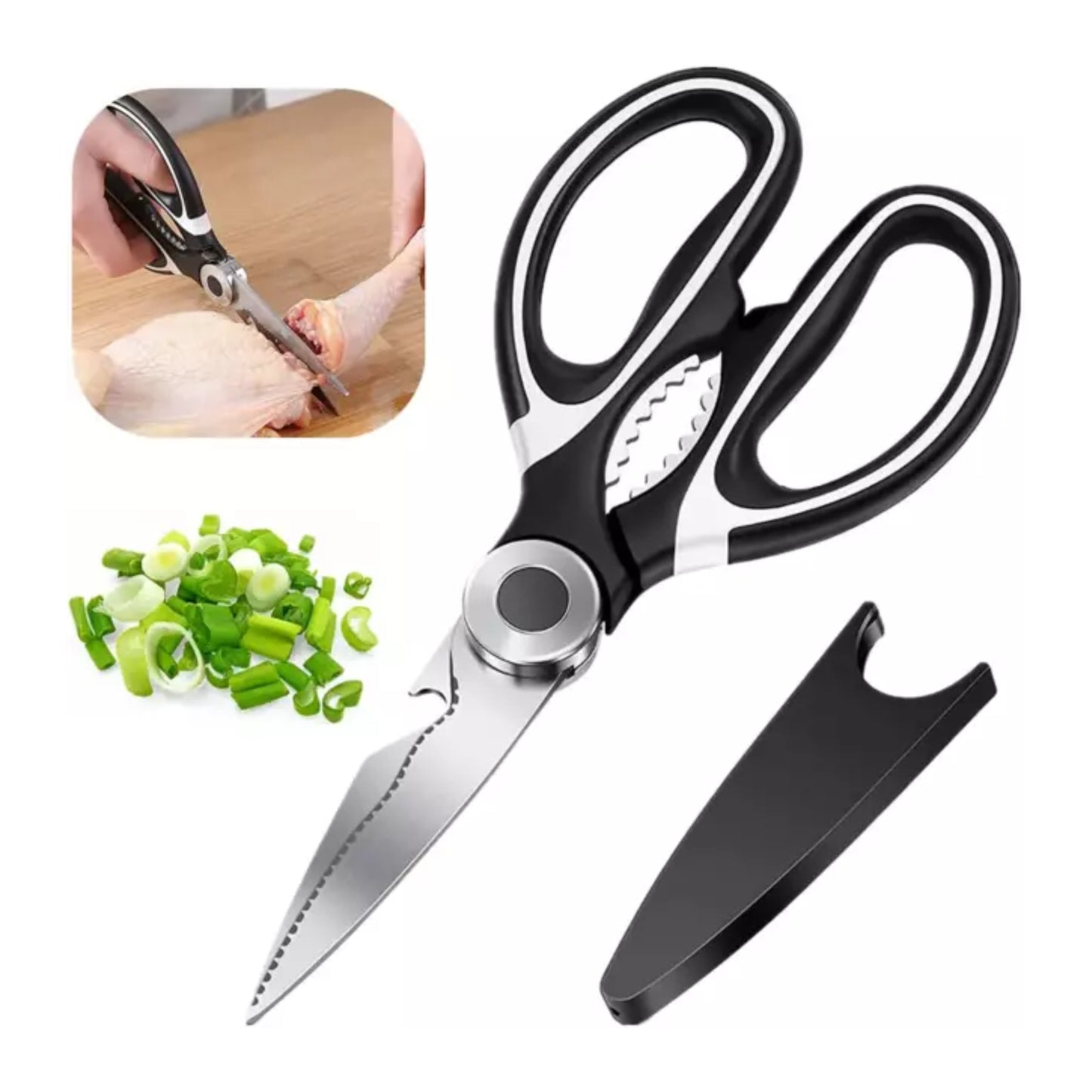 Ciseaux de Cuisine Multifonctions 19 cm avec Étui