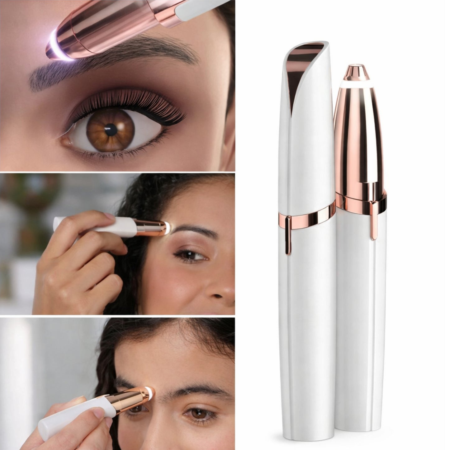 Rasoir Électrique Sourcils Indolore avec LED