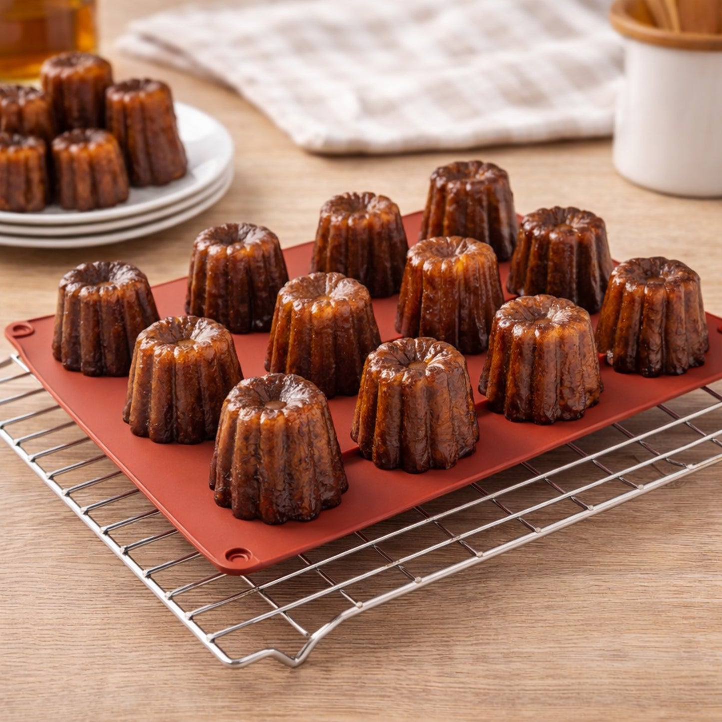 Moule à Cannelés en Silicone 12 Cavités – 29 × 21,5 cm