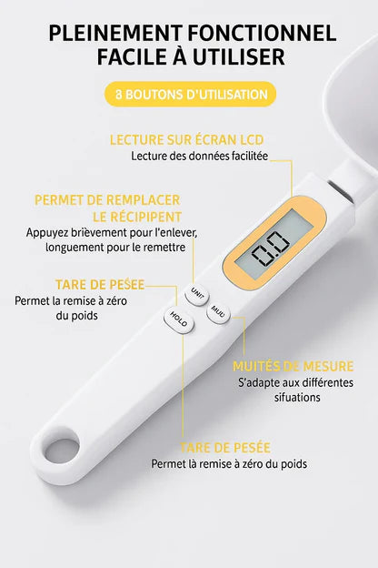 Cuillère Balance de Cuisine Électronique Haute Précision 0,1 g