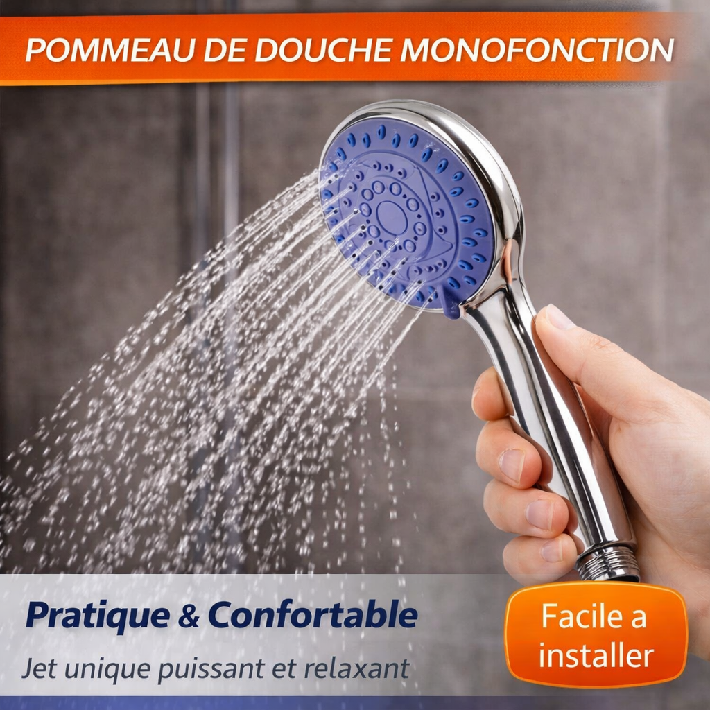 Pommeau de Douche Monofonction 18,5 cm