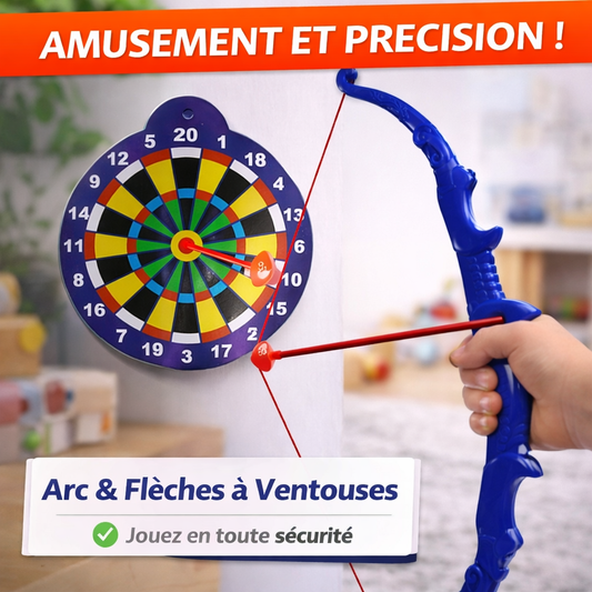 Set di tiro con l'arco per bambini: arco leggero in plastica con frecce sicure