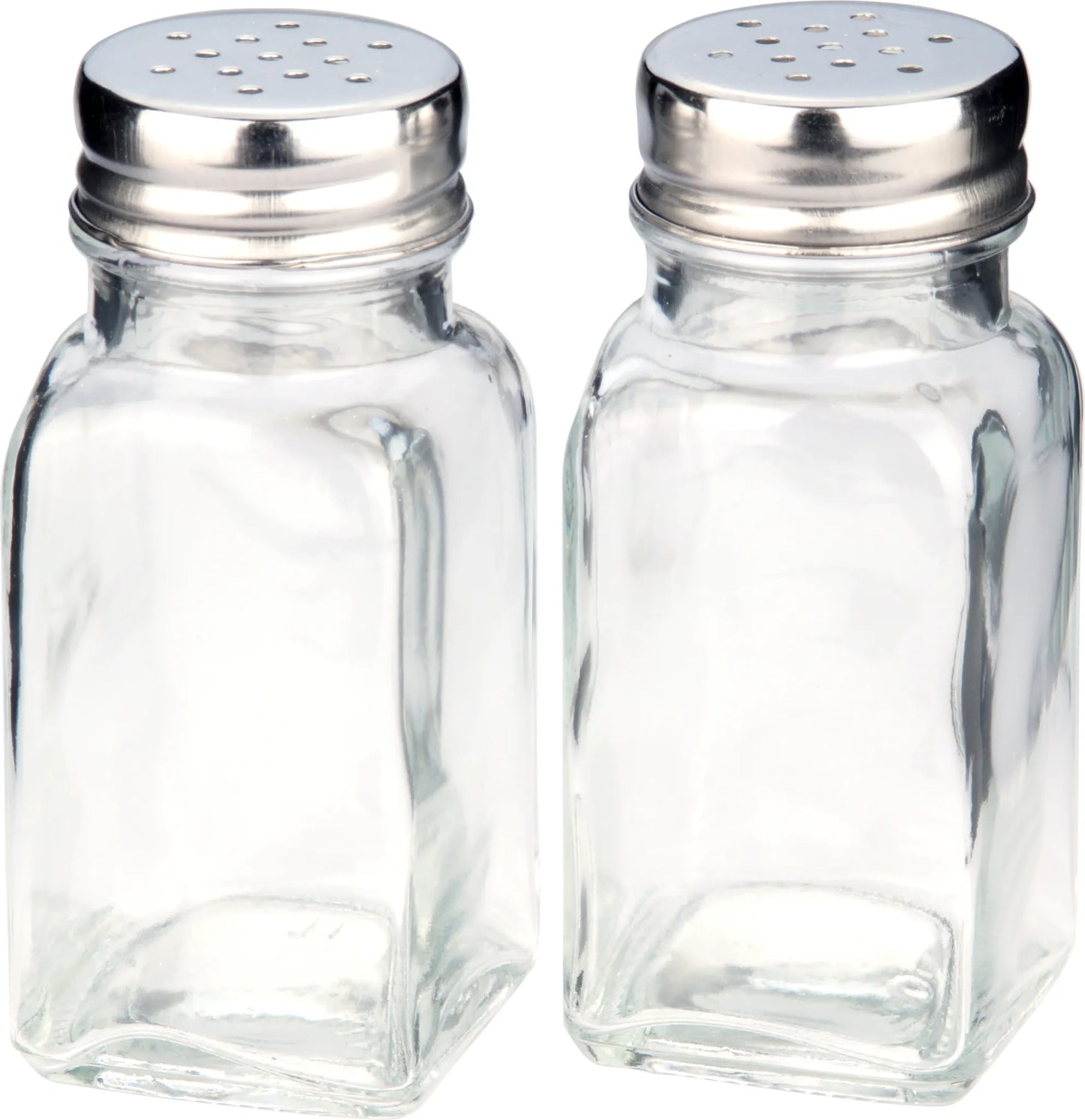 Set tradizionale di saliera e pepiera – Duo trasparente 8,5×4,5×10 cm – Semplice, resistente ed elegante