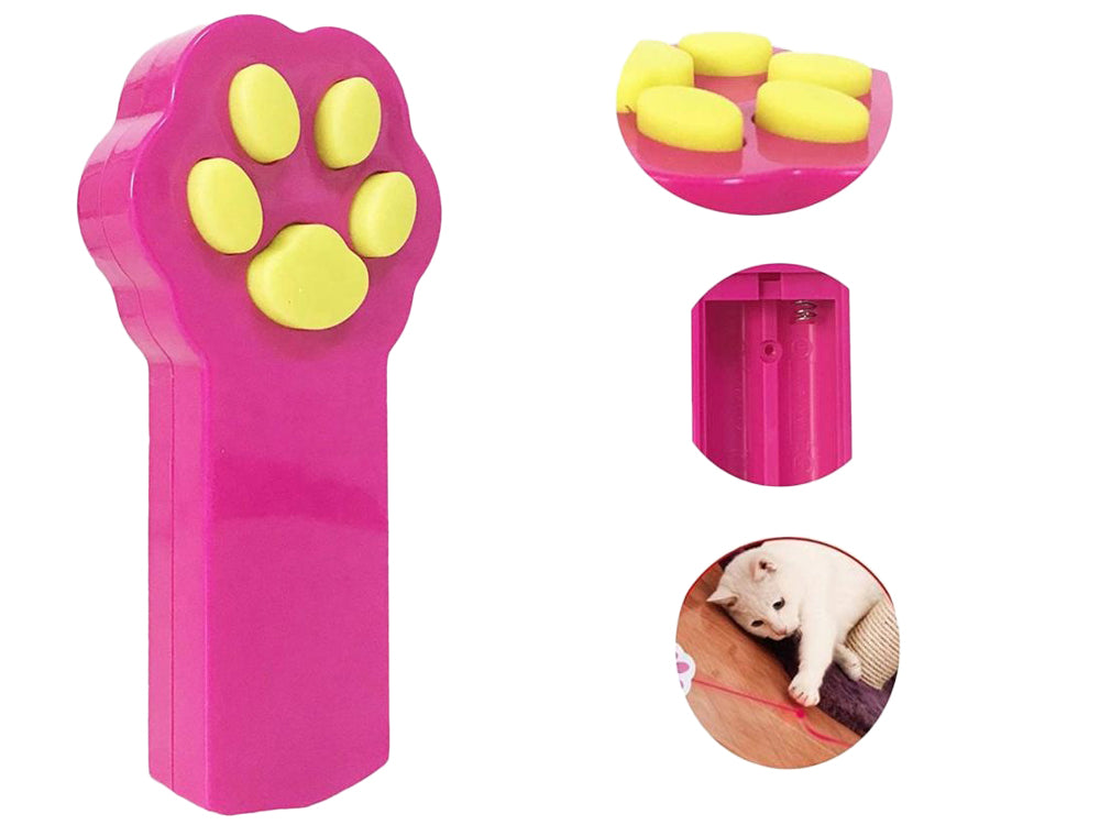 Giocattolo laser interattivo per gatti a forma di zampa: giocattolo luminoso divertente e stimolante