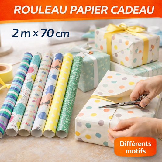 Rouleau Papier Cadeau 2 m × 70 cm