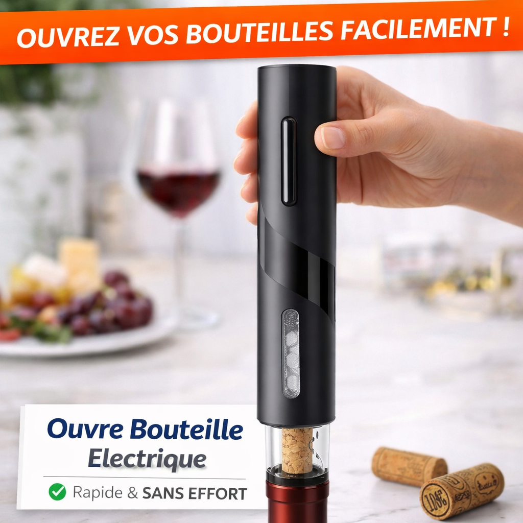 Cavatappi elettrico: apre automaticamente le bottiglie in pochi secondi