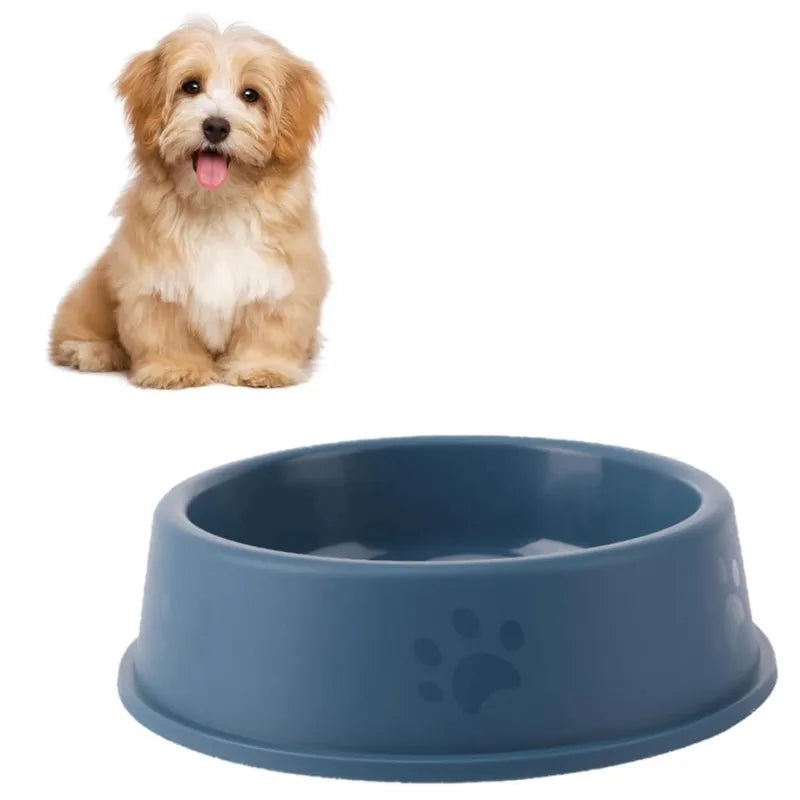 Ciotola rotonda per animali domestici – Ciotola classica per acqua o cibo con base antiscivolo – Plastica senza BPA