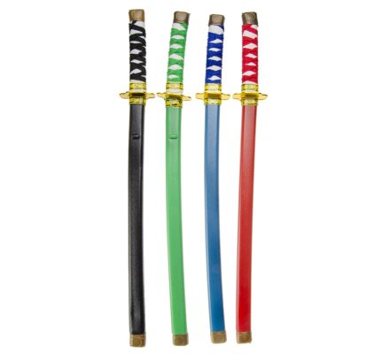Spada da costume da ninja/samurai – 60 cm – Accessorio in plastica resistente – Colore casuale