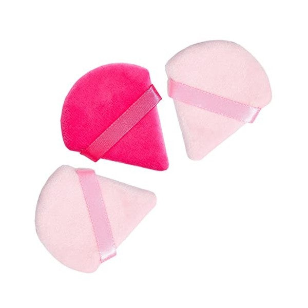 Lot de 3 Mini Houppettes à Maquillage 5x4.5 cm