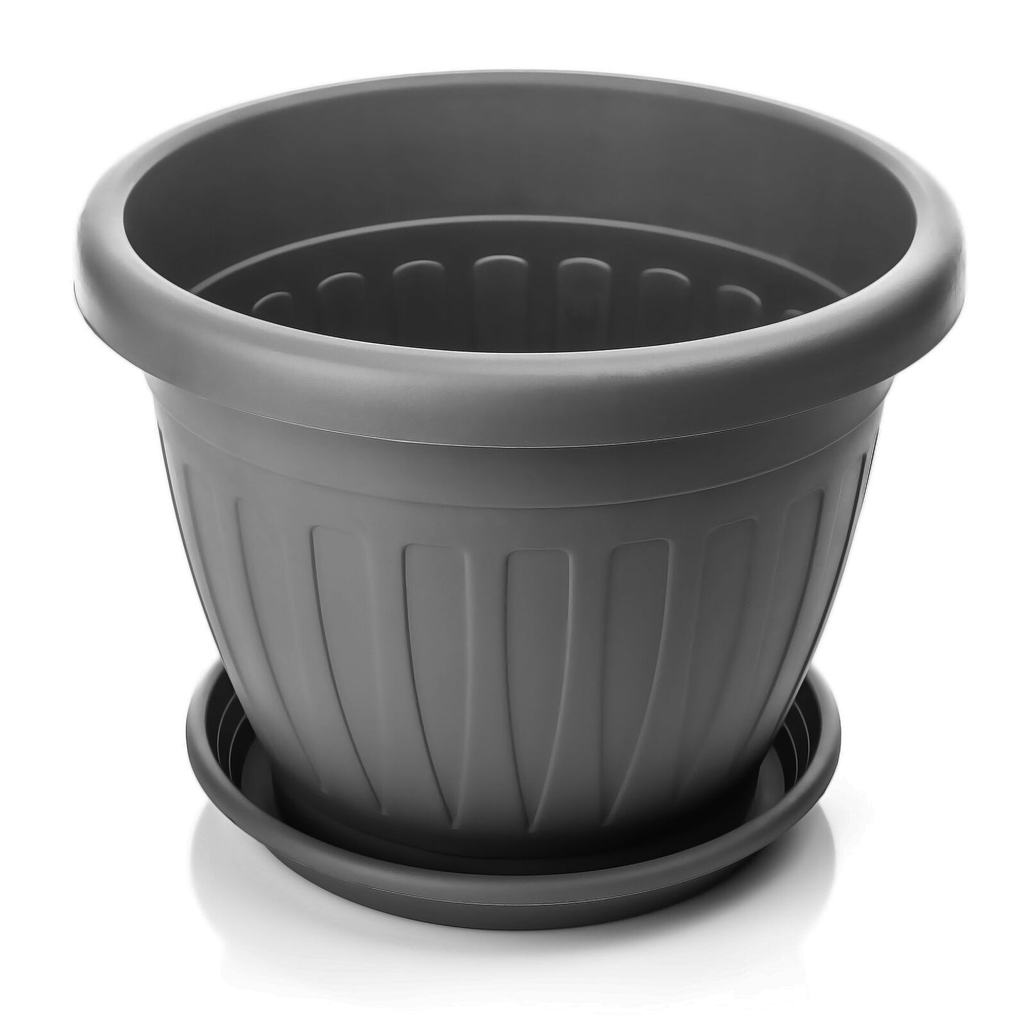 Vaso leggero con sottovaso – Dimensioni 17 cm – Per piante, talee e piantine – Colore casuale