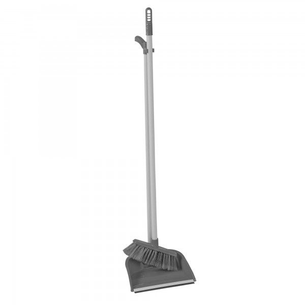 Set paletta e scopa con manico lungo – Kit di pulizia antiallagamento da 80 cm – Ideale per casa e ufficio (colore casuale)