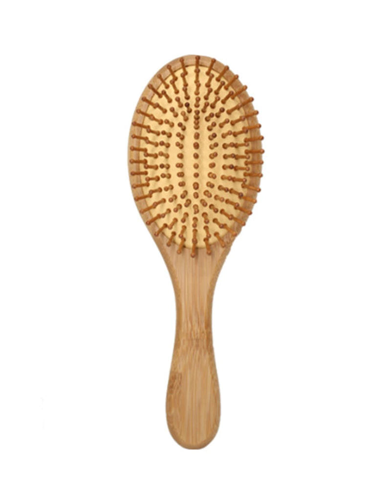 Spazzola rotonda in legno – Ideale per asciugatura, volume e styling – Setole morbide